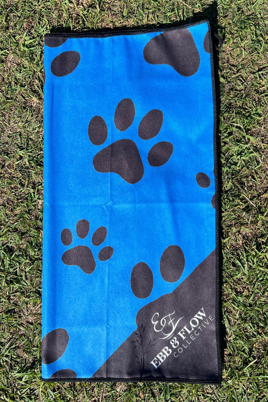 Pet Towel - Blue Paw Print