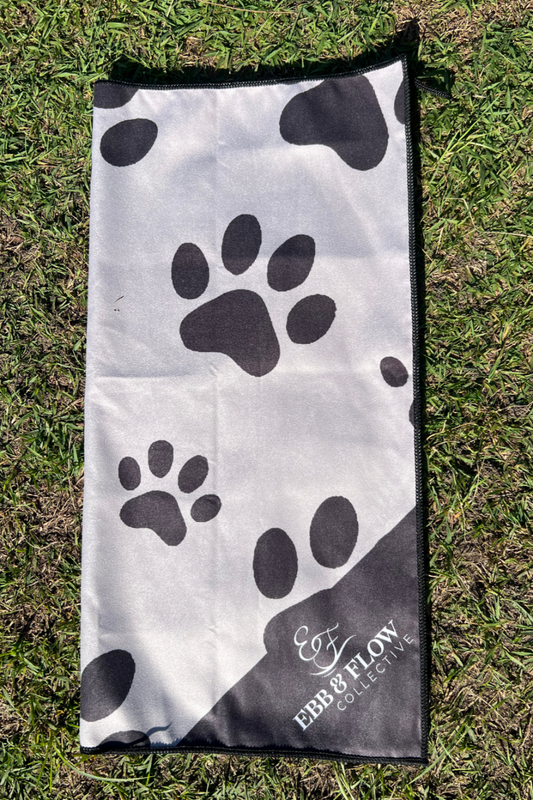 Pet Towel - Grey Paw Print