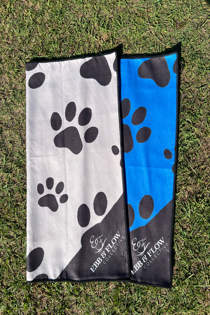 Pet Towel - Blue Paw Print