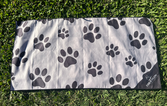 Pet Towel - Grey Paw Print